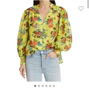 ALICE + OLIVIA Serena floral-print cotton and silk-blend voile blouse